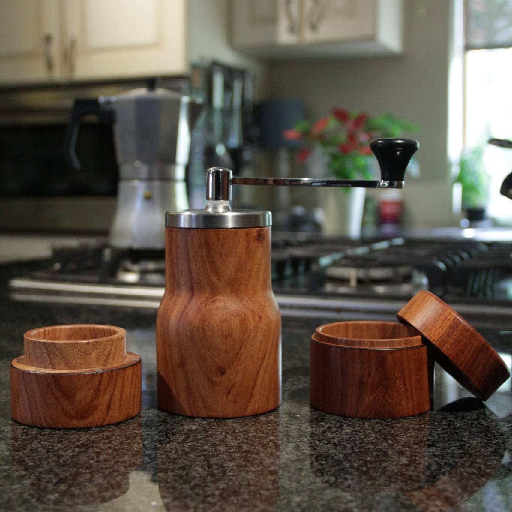 Coffee Grinder and Bean Box - Rosewood - Image 2